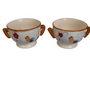 California Pantry Chicken Soup Bowls with Handles Set of 2